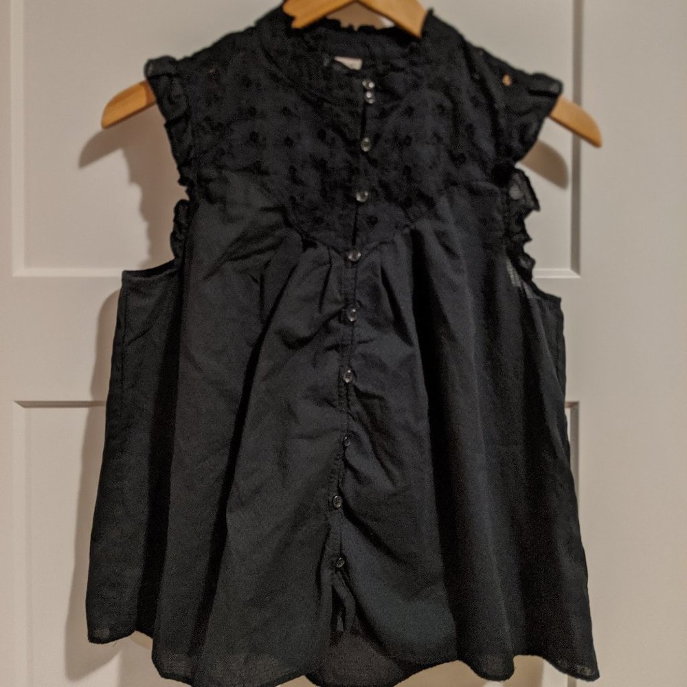 A New Day - Eyelet-detail Sleeveless Blouse